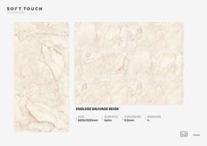 Carreaux de porcelaine satinés modernes, format 600x1200, grand format, pour sols et murs, destinés aux projets de design d'intérieur de luxe - Product Image 3