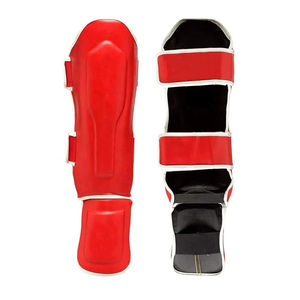 Protège-tibias en cuir véritable pour hommes, confortables, avec double sangle, pour l'entraînement, protection des jambes, prix usine abordable - Product Image 6