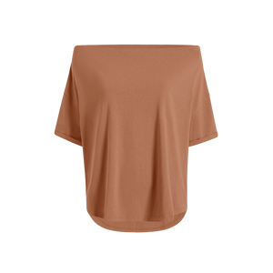 Camiseta de Moda al por Mayor para Mujer, Casual, con Hombros Descubiertos, Manga Corta, Color Sólido, Ecológica, con Bordado, Lisa - Product Image 6