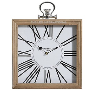 Reliable Manufacturer Vintage Rectangle Shaped Handmade Classic Elegant Unique Customized Metal Designer Table <b>Clock</b> - Product Image 5