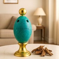 Brûleur Bakhour en marbre de luxe avec boîte de rangement Oud porte-encens en résine moderne décor à la maison Ramadan Eid cadeau utilisation aromatique