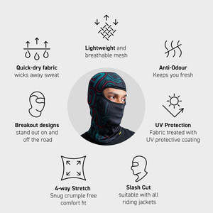 Pasamontañas Ligero para Motocicleta, Cubre Cabeza y Cuello, Material Elástico Transpirable, Unisex, para Uso Diario al Aire Libre - Product Image 6