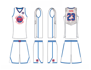 Unisexe # Maillot de basket universitaire 5 Acuff Jr. brodé, 100 % polyester, antibactérien, col en V, sans manches, coupe classique, à sequins - Product Image 1