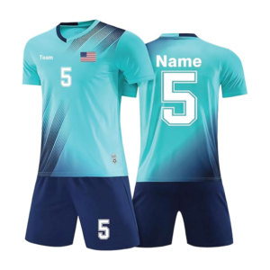 Youth Soccer Uniform Custom OEM Jersey Shorts Set Polyester Quick Dry Wholesale Teamwear Private <b>Label</b> Manufacturer - Product Image 3