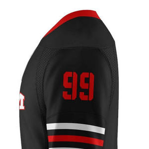 Custom Ice Hockey Jersey Men's Black Red <b>White</b> Sublimated Full Sleeve Breathable Sportswear Adult Regular Fit - Product Image 5