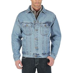 Veste en jean décontractée de style tendance pour hommes Vestes de camionneur en denim de sport déchirées - Product Image 1