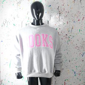 Sudadera LOOKS con cuello simulado, 450 GSM, nombre personalizado, bordado con apliques, corte holgado, 100% algodón, felpa francesa. - Product Image 1