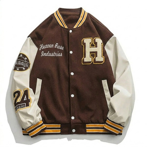 Blouson universitaire brodé de haute qualité pour homme, respirant, style Letterman, avec boutons-pression, streetwear, vente en gros, OEM 2026 - Product Image 5