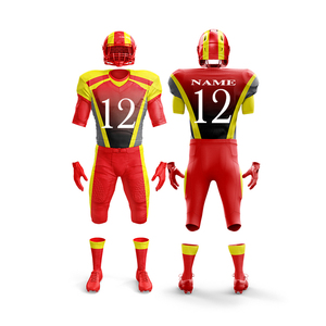 Amerikaans voetbaluniform lichtgewicht ademend plus size bedrukt teamkleding performance aangepaste logo sneldrogend rood blauw - Product Image 1
