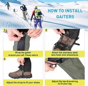 Polainas de Senderismo Ajustables e Impermeables de Nailon al por Mayor |   Fundas Duraderas para Botas de Nieve |   Equipo de Caza y Montañismo al Aire Libre - Product Image 6
