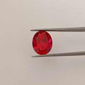 Classy And Trendy Lab Created Oval Cut <b>Red</b> Ruby Loose Gemstones Igi Certified Stones For Fine Jewellery Making Usage - Product Image 1