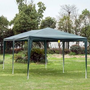 Gazebo per Matrimoni ed Eventi all'Aperto 20 X 10 Verde con Pareti Laterali in Rete Rimovibili - Product Image 6