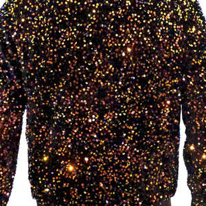 Latest Men's <b>Sequin</b> <b>Jacket</b> Winter Casual Zipper Lightweight Breathable Knitted Party <b>Plus</b> <b>Size</b> Fashion Outerwear - Product Image 4