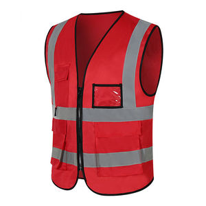 Gilet réfléchissant haute visibilité pour hommes et femmes, classe 1 ANSI, classe 2 EN ISO 20471, respirant, avec éclairage LED, imperméable, vêtements de sécurité routière - Product Image 2