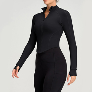 Sport <b>Jacket</b> Slim Fit Elastic Quick Dry Women <b>Jacket</b> Gym Wear Athletic Fitness Fall <b>Jacket</b> for Women Outdoor <b>Workout</b> Activewear - Product Image 3