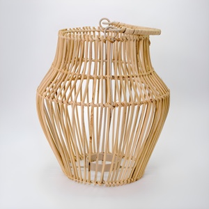 Outdoor garden accessory <b>rattan</b> <b>lantern</b> for holding candles handcrafted candle stand <b>lanterns</b> - Product Image 2