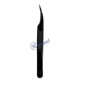 Pinces à épiler pour extensions de cils en acier inoxydable noir brillant personnalisées avec une pointe pointue - Product Image 6