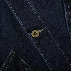 Sudadera de Mezclilla Personalizada para Hombre, Color Sólido, Cuello Redondo, Botones al Frente, Estilo Casual, Tela 100% Algodón de Alta Calidad - Product Image 3