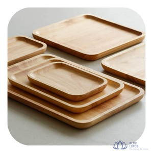 VENTES CHAUDES |   Plateau de service en bois écologique, design moderne, forme rectangulaire, organisateur de table créatif, accessoire hôtelier - Product Image 2
