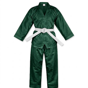 Uniforme de Taekwondo Poom Dobok Junior Ceinture Noire Col Rouge et Noir - Product Image 1