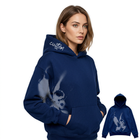 Sweat-shirt à capuche personnalisé pour homme, coupe oversize, en coton French Terry, style décontracté automne, avec logo sur le devant