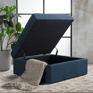 LARKIN <b>Storage</b> Ottoman Stylish <b>Stool</b> <b>with</b> Hidden <b>Storage</b> Space - Product Image 4