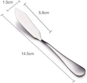 มีดเนยสแตนเลส มีดทาเนย ทนทาน ใช้ซ้ำได้ สำหรับขนมปัง ชีส และขนมอบ - Product Image 3
