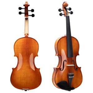 Glarry GV402 Kit di violino acustico 4/4 vernice naturale custodia quadrata 2 archi 3 1 tono sintonizzatore digitale metronomo - Product Image 4