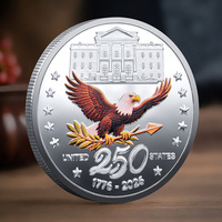 Pièce de monnaie américaine commémorant le 250e anniversaire de l'indépendance américaine, pièce de défi en relief