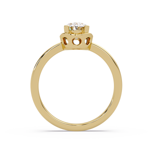 Bague de fiançailles et de mariage en diamant de laboratoire taille ovale sur mesure, 1,00 carat, certifiée IGI, diamant flottant, bijoux fins de mariée - Product Image 4