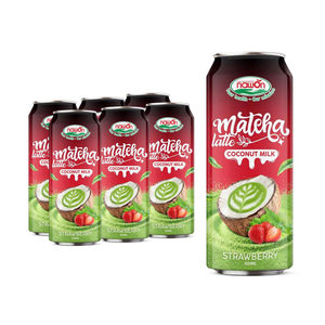 Strawberry <b>Infused</b> Coconut Milk Matcha Latte Bulk Supply Creamy Plant Based Green <b>Tea</b> Beverage Wholesale Partner - Product Image 1