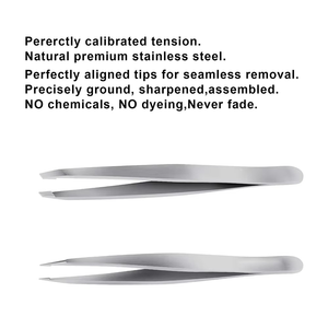 Pinzas Profesionales de Acero Inoxidable para Cejas, Punta Inclinada, Duraderas, Reutilizables, Ligeras, de Alta Calidad, para Depilar y Hilar Cejas - Product Image 6