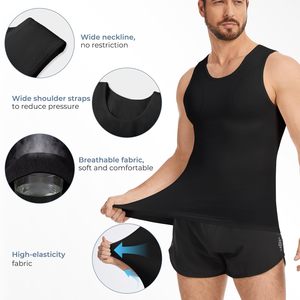 Custom Men Compression Undershirt Sleeveless Body Shaper Tank Top <b>Tummy</b> <b>Control</b> OEM Bulk Wholesale - Product Image 3