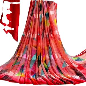 Sari en satin léger pur pour femme, longueur 6,30 mètres, fabriqué en Inde, en stock - Product Image 4