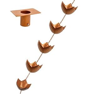 Cadena de Lluvia de Hierro de Estilo Tradicional de la Mejor Calidad, Ancla Decorativa de Metal para Jardín y Patio Exterior, para Linea Exports Inc. - Product Image 1