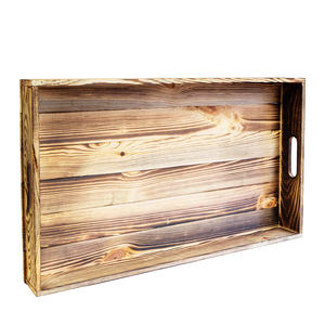 Bandeja de Madera Rústica Hecha a Mano, Diseño Rectangular, Acabado Natural, para Restaurante, Hotel, Hogar, Oficina, Decoración, Ramadán, Venta al por Mayor - Product Image 4