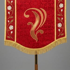Banderola de Iglesia Bordada a Mano Personalizada para Adultos Unisex, Bandera Religiosa Procesional del Espíritu Santo, Terciopelo Rojo, Capilla Cristiana - Product Image 4