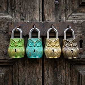 Heavy Duty Brass <b>Padlock</b> Standing Owl Shaped Master Key Security Lock OEM Custom Logo Industrial Gate Storage Best Selling - Product Image 5