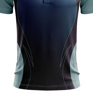 Uniforme de cricket pour hommes bleu marine et turquoise, polo en jersey, pantalon assorti, manches courtes, vêtements d'équipe, tenue de jeu athlétique - Product Image 5