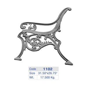 Banco de aluminio con diseño de margarita, patas de hierro fundido, asiento de jardín, panel lateral, estructura de muebles de patio para villas de lujo, soporte de brazo para parque botánico - Product Image 6