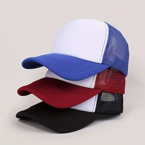 หมวกเบสบอลทรงทรัคเกอร์แบบยูนิเซ็กซ์ คุณภาพสูง ปักโลโก้แบบนูน 3 มิติ 6 แผง ผ้าฝ้าย 100% ปรับแต่งได้สองสี สำหรับกิจกรรมกลางแจ้ง - Product Image 4