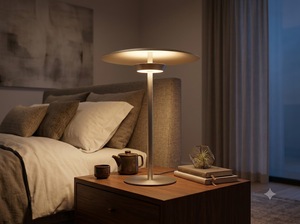 Minimalist Aluminum Alloy Table <b>Lamp</b> KTT-240608-14A <b>Warm</b> White LED Dimmable Push Button Switch Living Room Decorative - Product Image 4