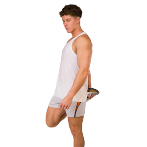 Shorts d'entraînement légers pour hommes avec panneau latéral contrasté, tissu à séchage rapide, athlétique, pour la course à pied et la gym - Product Image 4