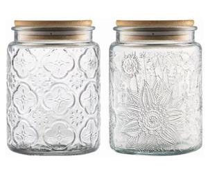 Recipientes de Vidrio para Almacenamiento con Tapa, Frascos para Dulces con Tapa, Recipientes de Vidrio para Almacenamiento de Alimentos para la Cocina, la Encimera y el Despensa - Product Image 1