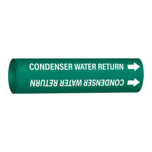 Marcador de Tubería de Retorno de Agua para Condensador, Flexible, Resistente al Calor y de Alto Rendimiento Brady para Sistemas de Refrigeración - Product Image 2