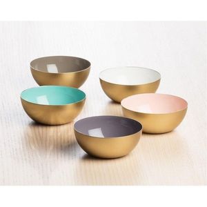 Bol de service en métal doré de luxe en gros, bord festonné, bol décoratif pour fruits et salades, vaisselle moderne pour hôtels et restaurants - Product Image 5