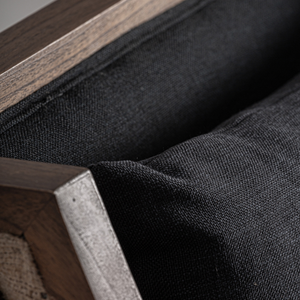 Sillón de Salón Clásico Contemporáneo de Madera de Teca Maciza Hecho a Mano con Cojín de Felpa, Muebles de Sala de Estar Tapizados Cómodos de Primera Calidad - Product Image 6