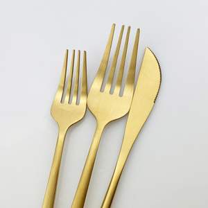 Ensemble de couverts en or de marque privée, vaisselle haut de gamme pour hôtels et restaurants, fabrication en usine - Product Image 5