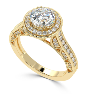 Anillo de Oro Rosa de 14 Quilates con Diamante Natural de 1.63 Quilates, Color H, Claridad VS1, Talla 5, Hecho a Mano, Impresionante, de AJRETAIL - Product Image 5