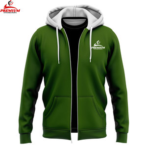 Custom Zip up Hoodie High Quality Cotton Heavyweight 450gsm Oversized Men Hoodies - Product Image 3